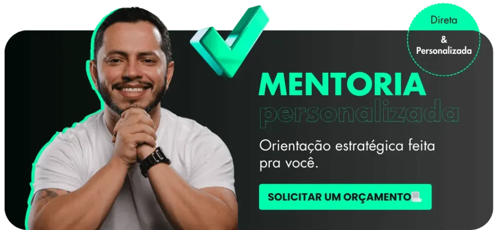 Banner de mentoria personalizada com orientação estratégica por Zé do Tráfego